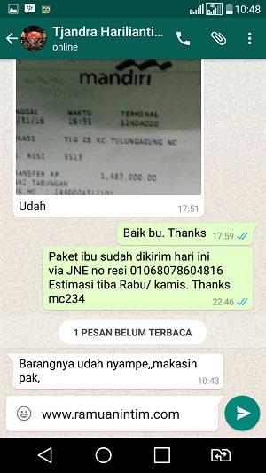 konfirmasi pelanggan fiforlif